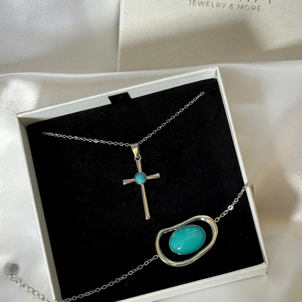 Mist Blue Silver Set