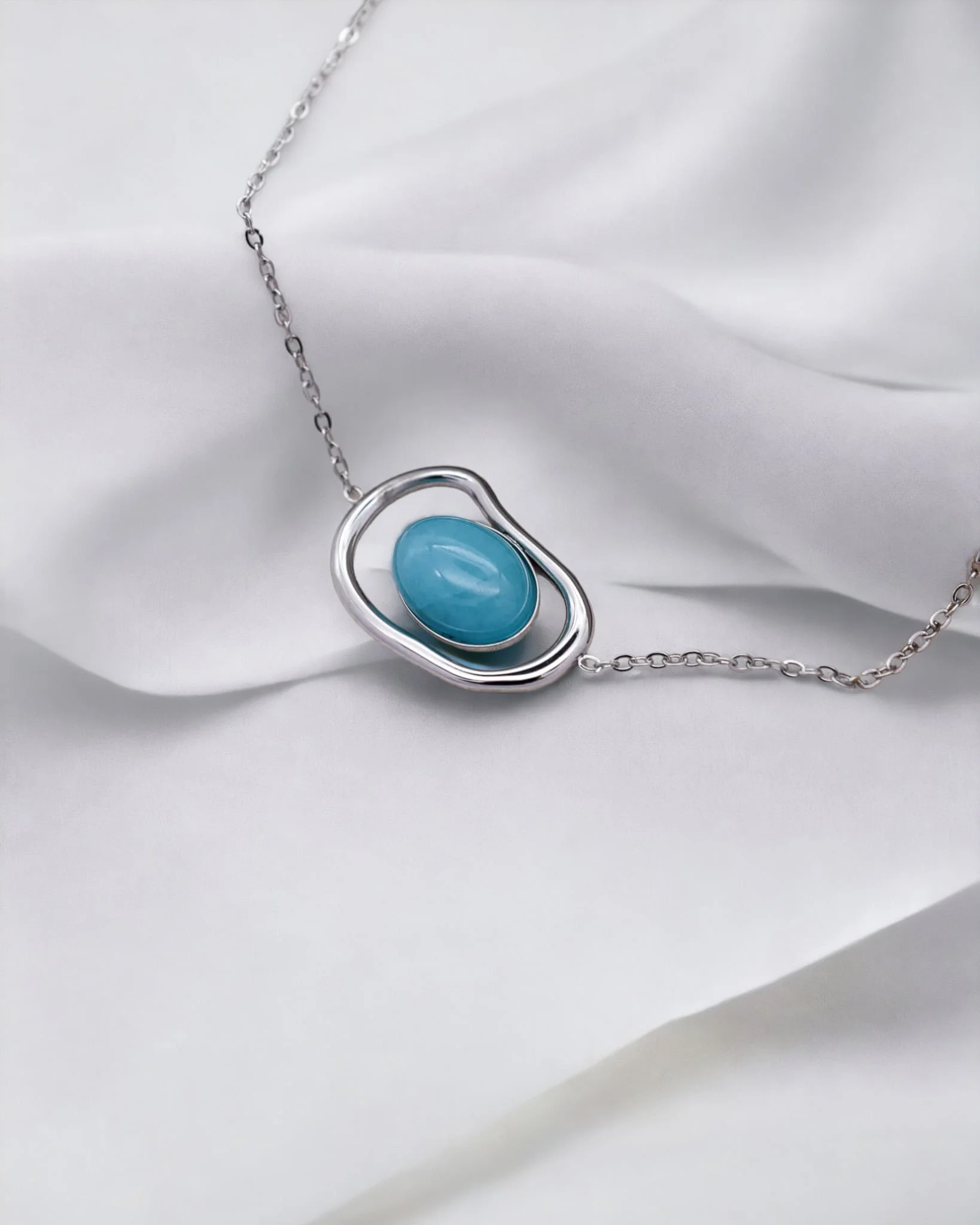 Mist Blue Silver Bracelet