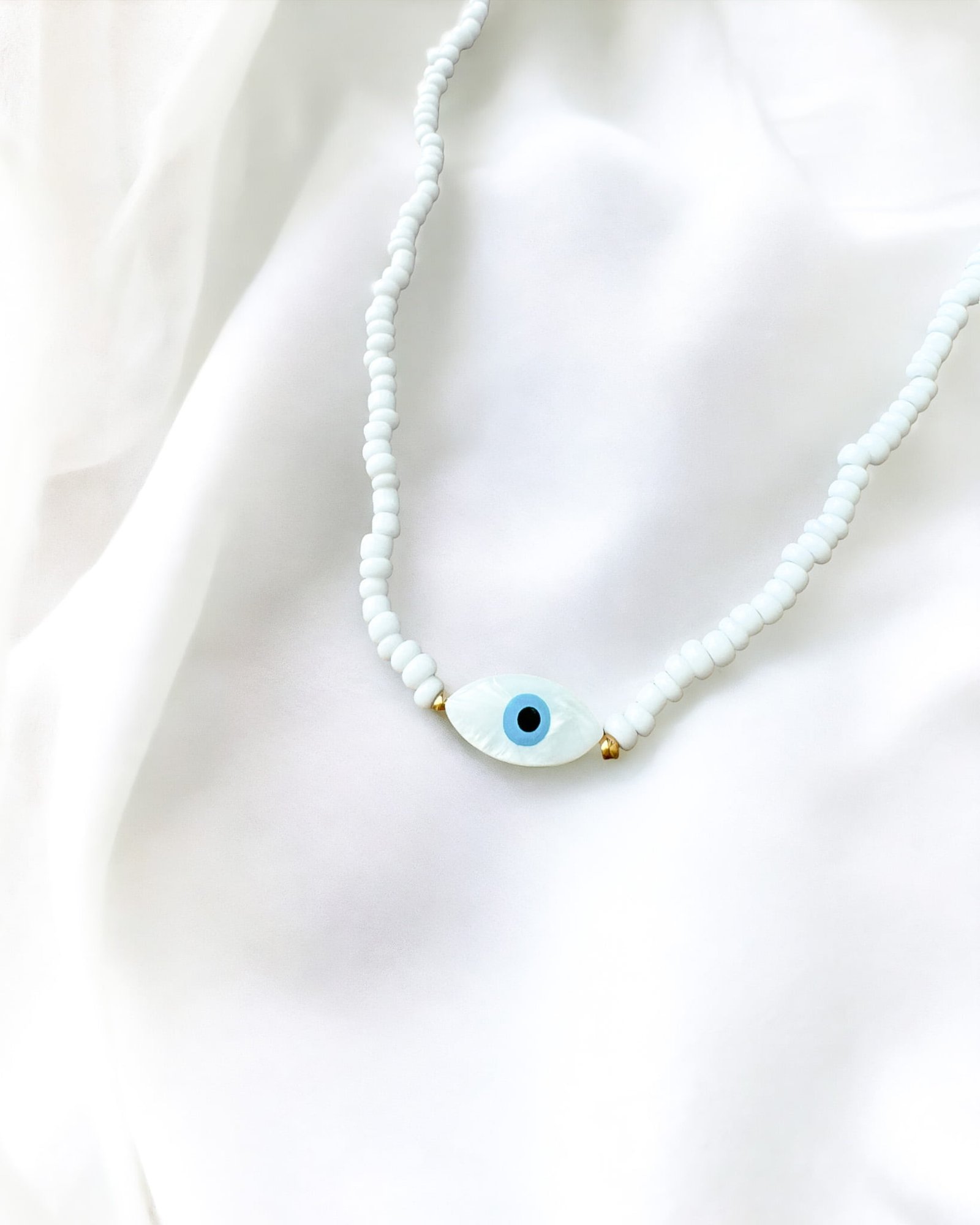 Palm White Gold Necklace