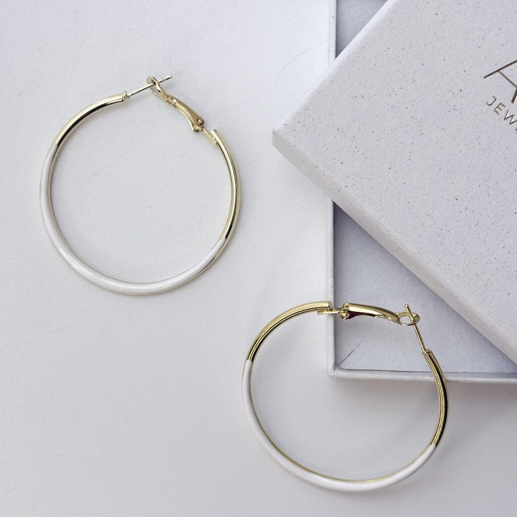 Nadia White Earrings