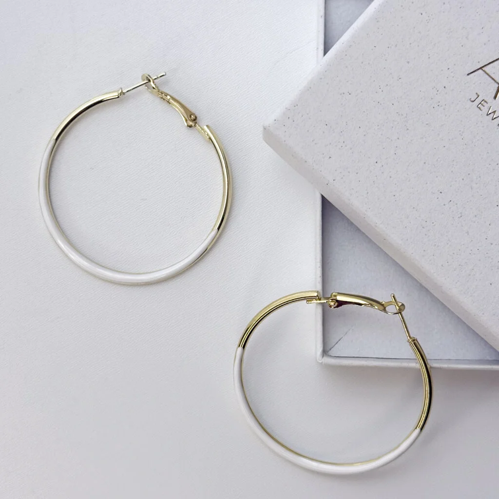 Nadia White Earrings