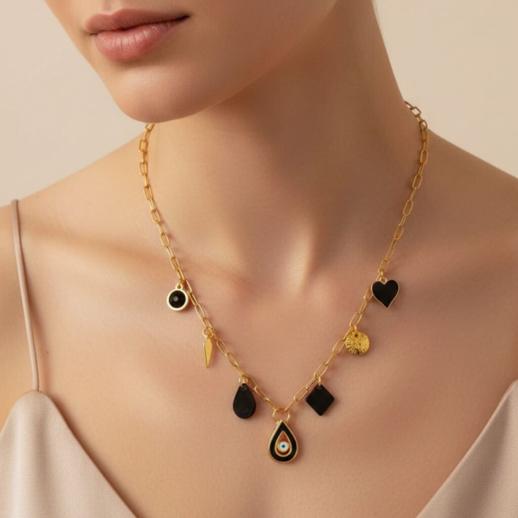 Κολιέ Drop με charms