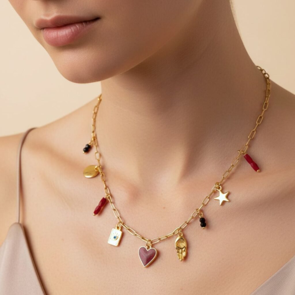 Κολιέ Brenda με charms